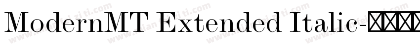ModernMT Extended Italic字体转换